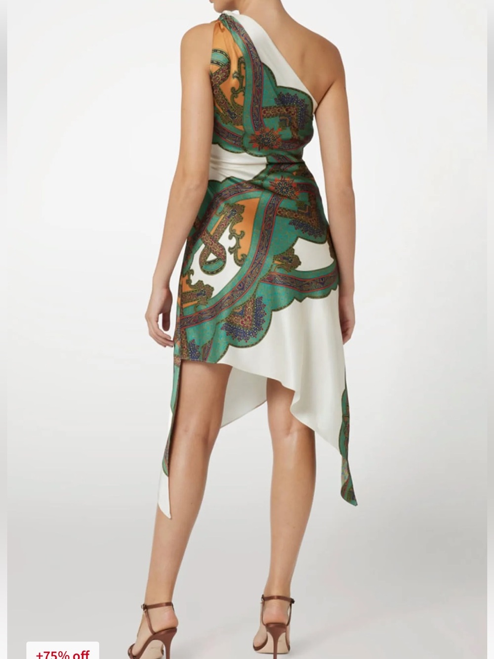 Marciano by Guess Hidden Treasure one shoulder dress with gold. Gorgeous! - Picture 2 of 9